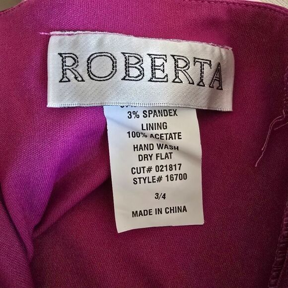 Vintage ROBERTA ombré pink and purple formal strapless mini dress size 3/4 Y2K - Picture 7 of 8